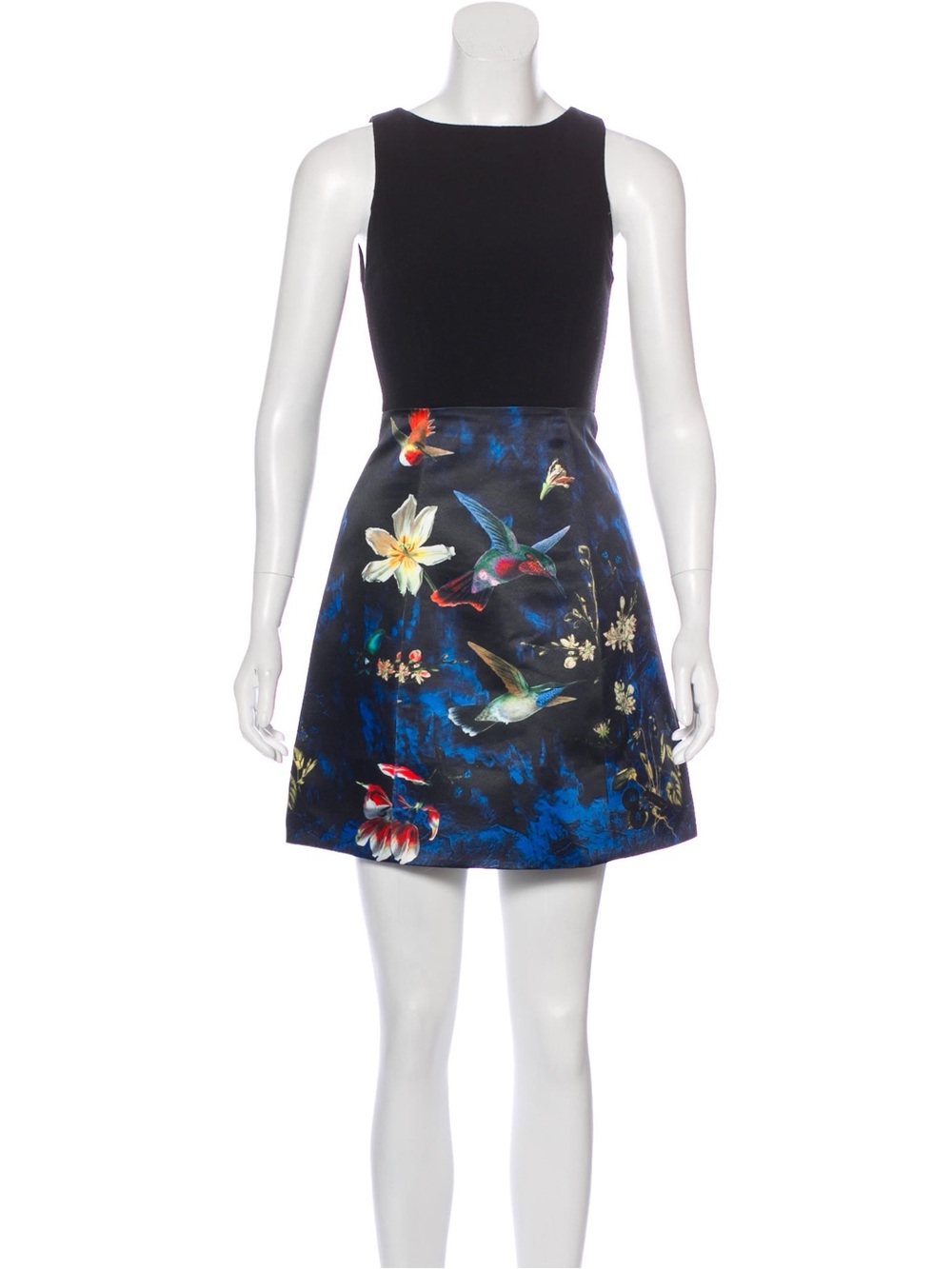Alice + Olivia Alejandra Enchanted Forest Bird Floral Dress Size 6